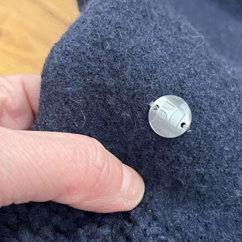 Женское Hugo Boss Пальто Тёмно-синий Шерсть L