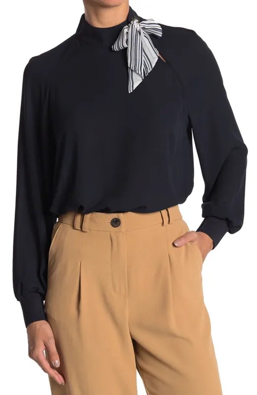 Damen Ted Baker Bluse Marineblau S