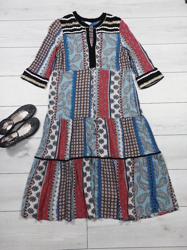 Femme Monsoon Robe Multicolore Viscose L