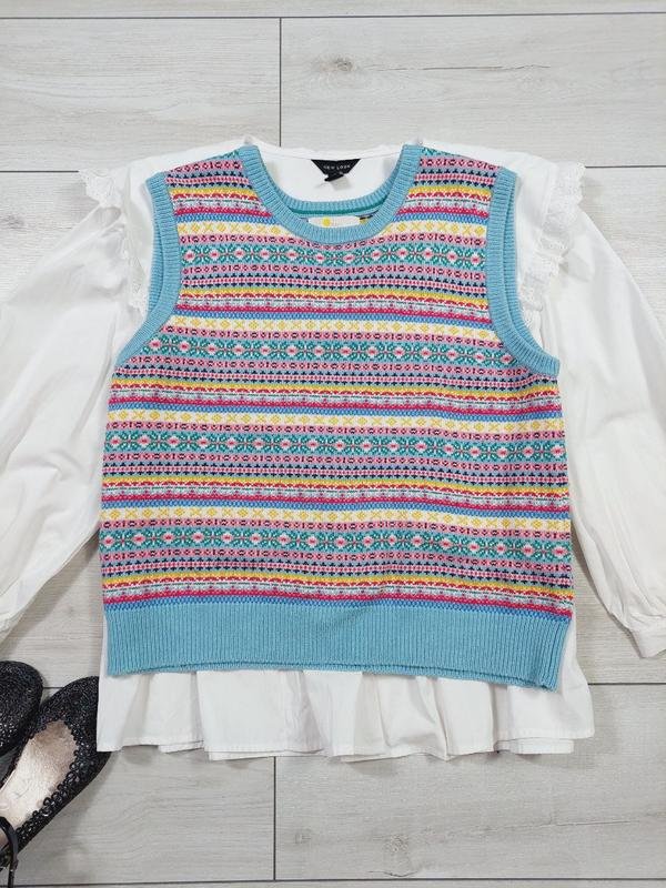 Donna Boden Gilet Multicolore Viscosa M
