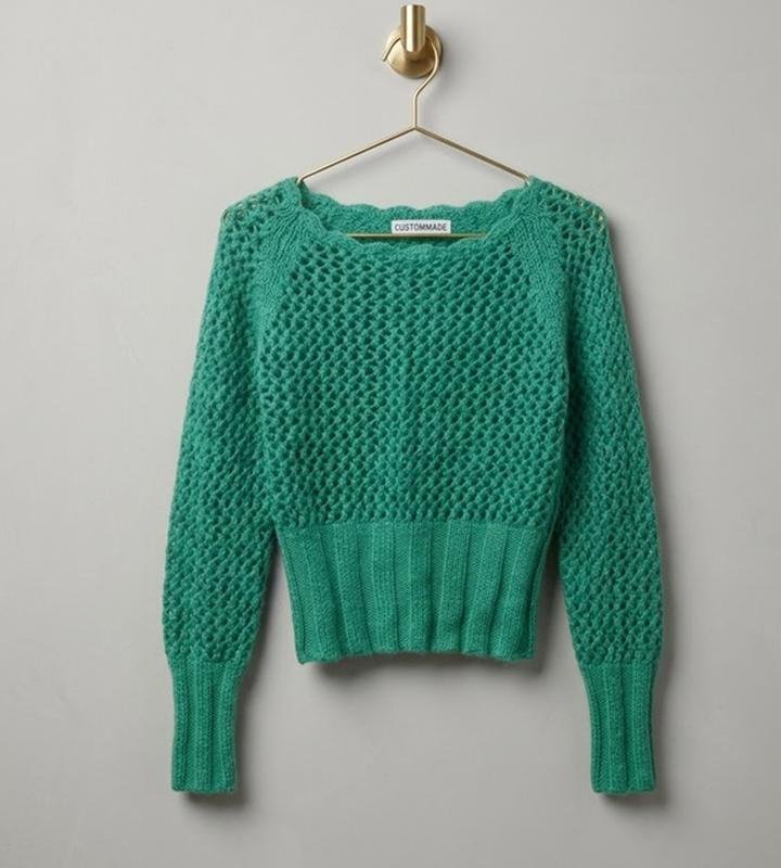 Women Custommade Sweater Green Wool S