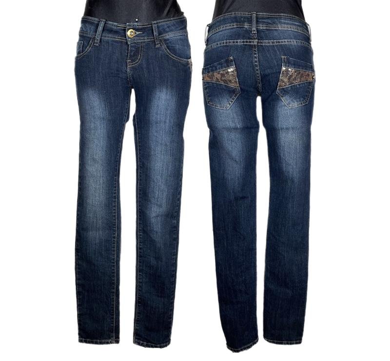 Femme Vintage Jeans Bleu Coton 28
