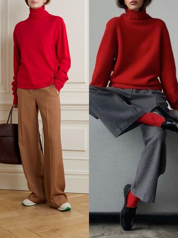 Femme COS Pull Rouge Cachemire 38