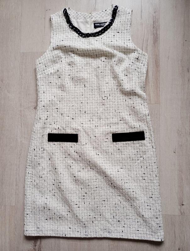 Femme Karl Lagerfeld Robe Noire Acrylique M