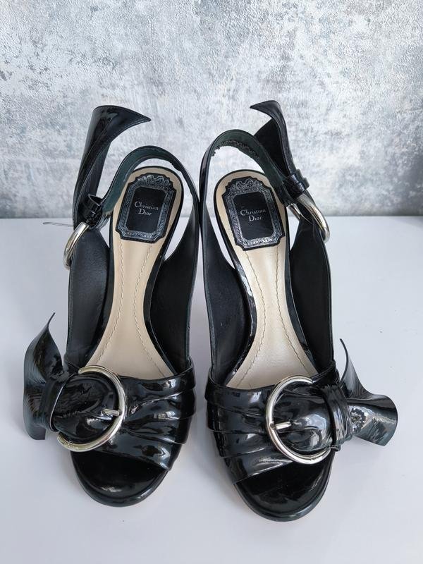 Damen Christian Dior Absätze Schwarz Leder 37