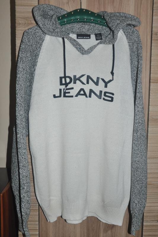 Damen DKNY Pullover Weiß Baumwolle L