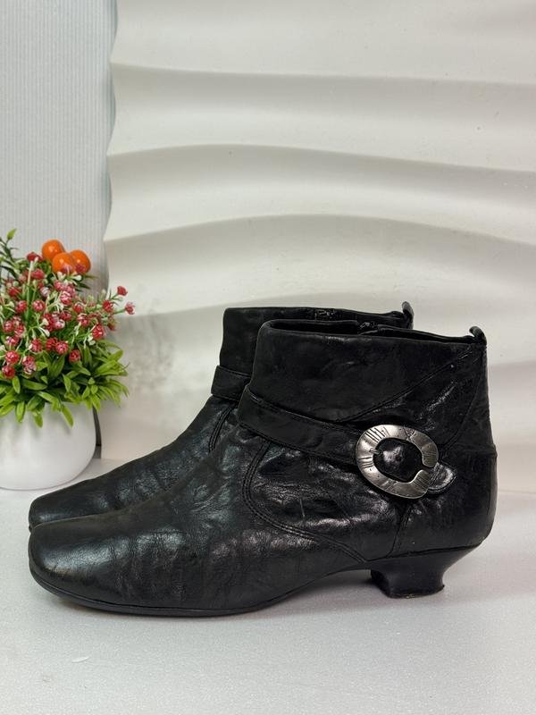 Women Gabor Ankle Boots Black Leather 39.5