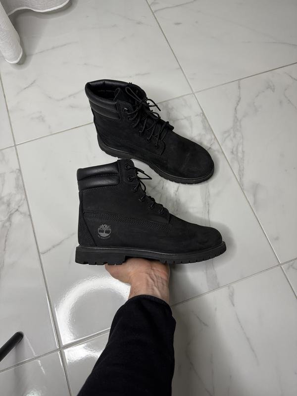 Donna Timberland Stivali Nero Suede 38.5
