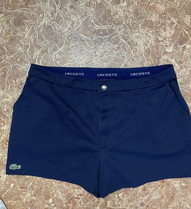 Женские Lacoste Шорты Тёмно-синие M