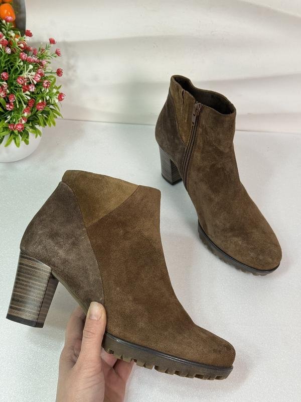 Women Gabor Ankle Boots Brown Suede 36.5