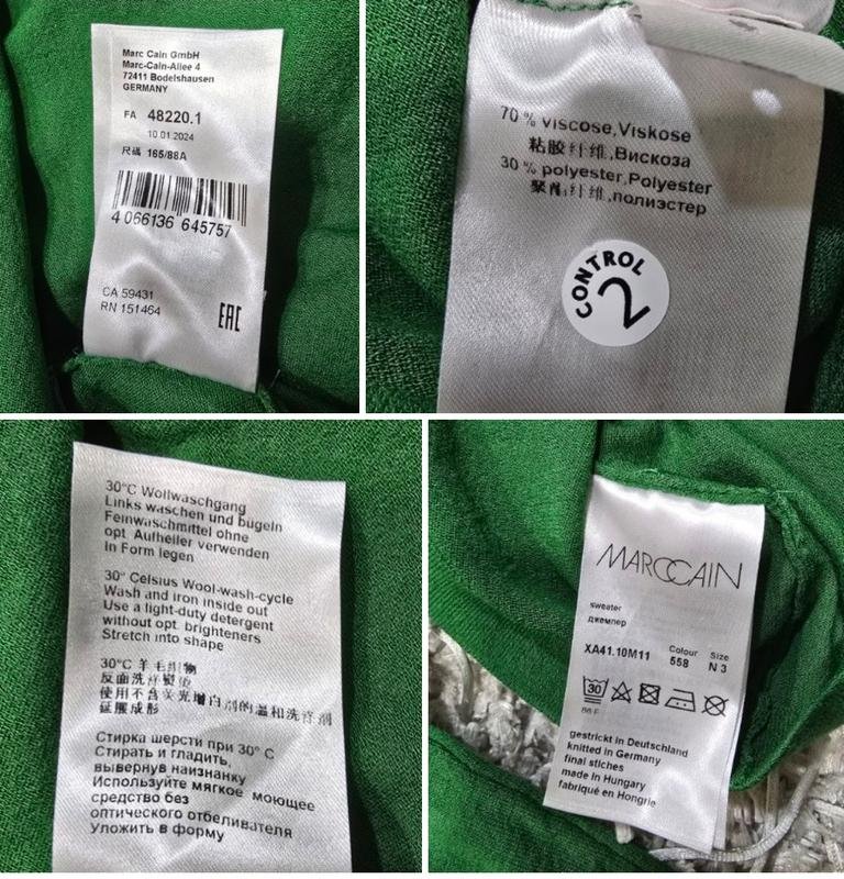 Женский Marc Cain Свитер Зелёный Трикотаж S