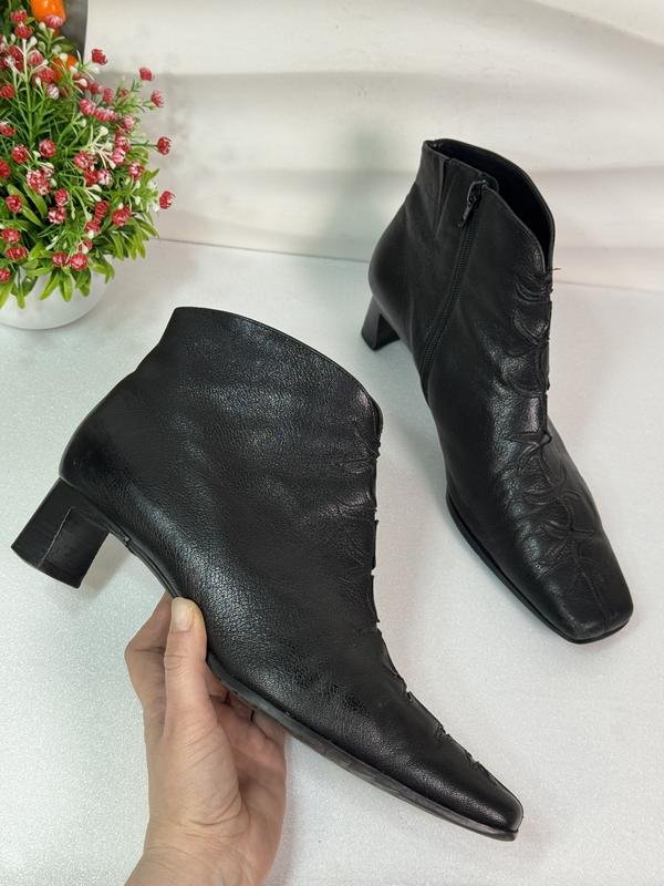 Женские KS Shoes Ботильоны Чёрный Кожа 40.5