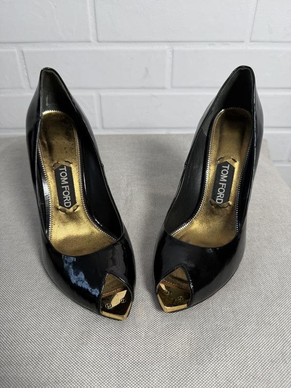 Женские Tom Ford Туфли Чёрные Лакированная Кожа 38