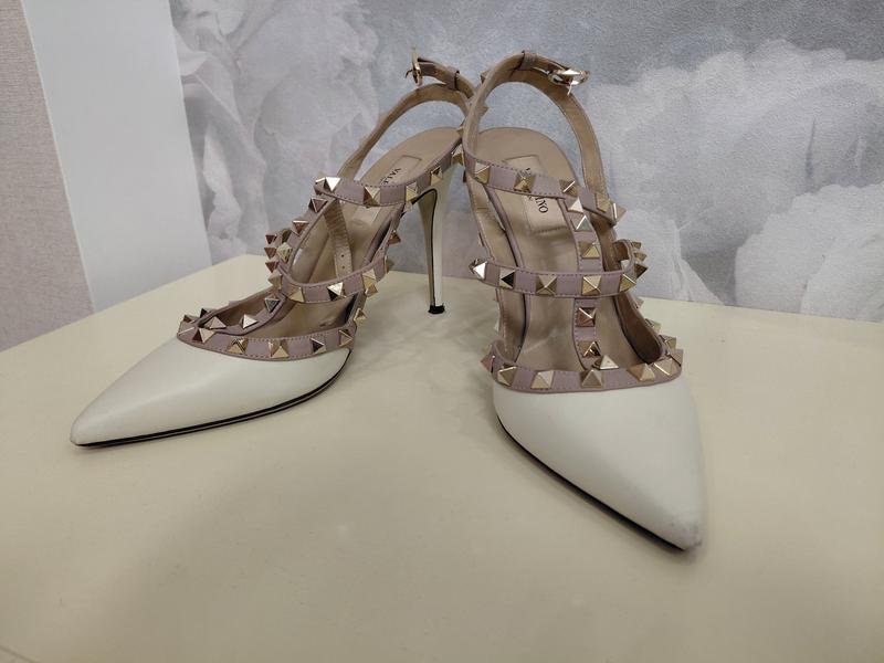 Женские Valentino Туфли Белые Кожа 38