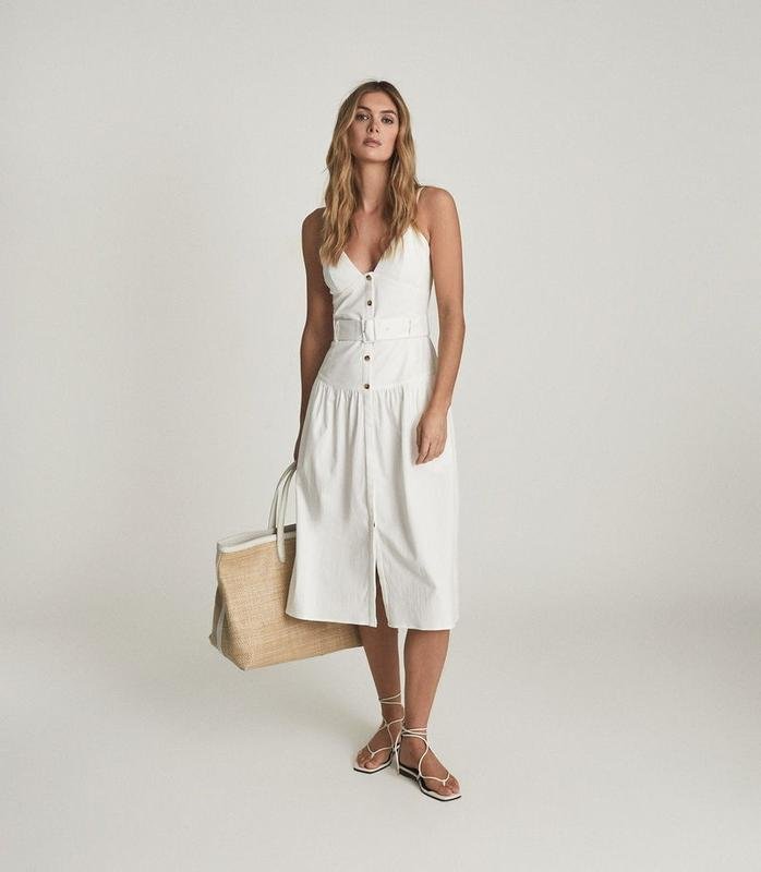 Femme Reiss Robe Blanche Coton S