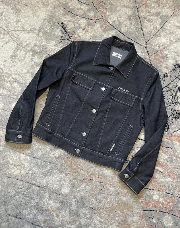 Damen Cerruti Jacke Grau Denim M