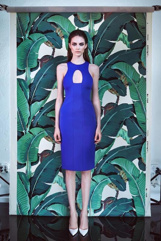 Women Cushnie Dress Navy Elastane S