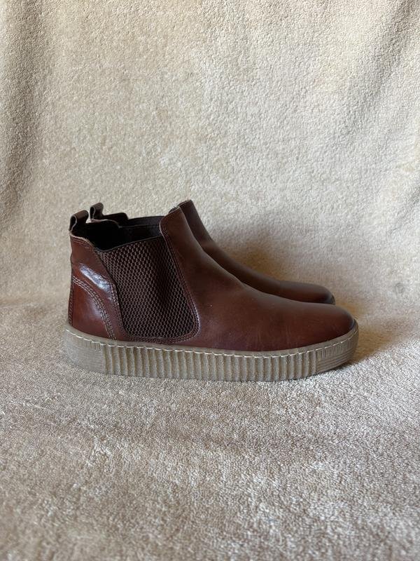 Women Gabor Boots Brown Leather 37.5