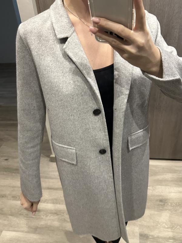 Femme Gant Manteau Gris Laine S