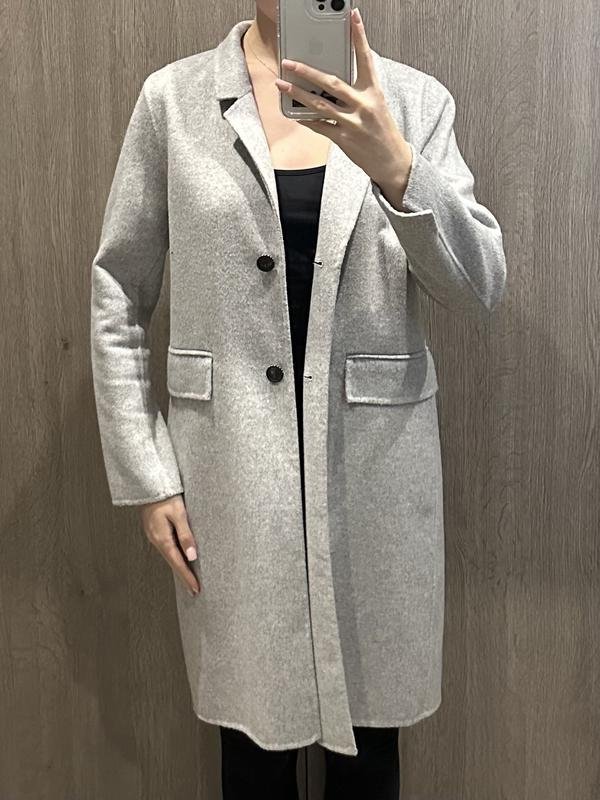 Femme Gant Manteau Gris Laine S
