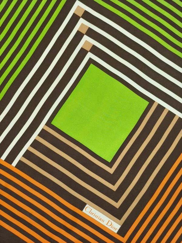 Christian Dior Sciarpa Multicolore Setà