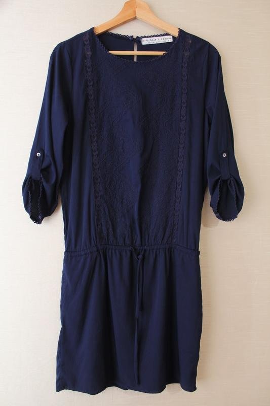 Women Lola Liza Dress Navy Polyester XS