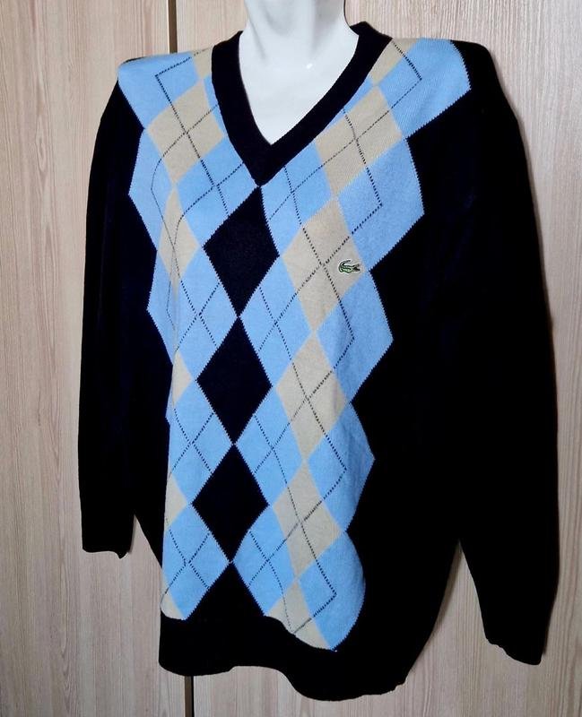 Женский Lacoste Свитер Чёрный Шерсть XXL