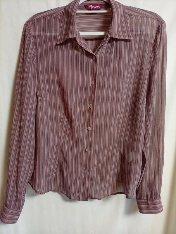 Женская Monsoon Рубашка Розовая Шелк 44-46