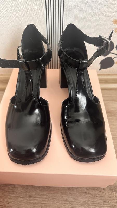 Женские Massimo Dutti Туфли Чёрные Кожа 37.5