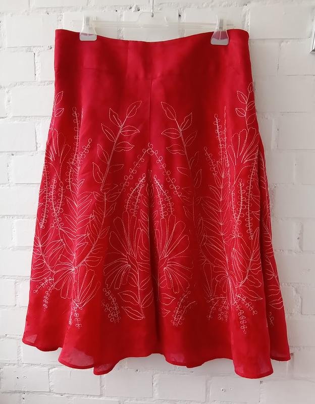Женская Monsoon Юбка Красная Шелк L