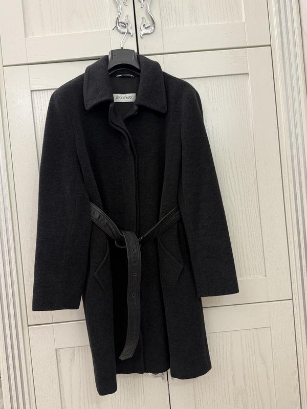 Women Sportmax Coat Grey Cashmere M