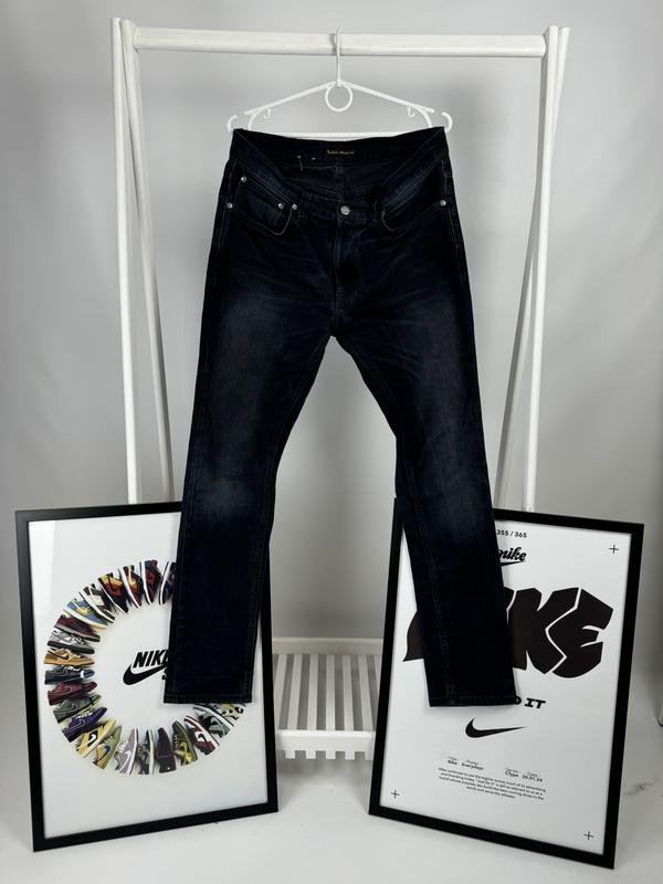 Мужской Nudie Jeans Джинсы Тёмно-синий Хлопок 32