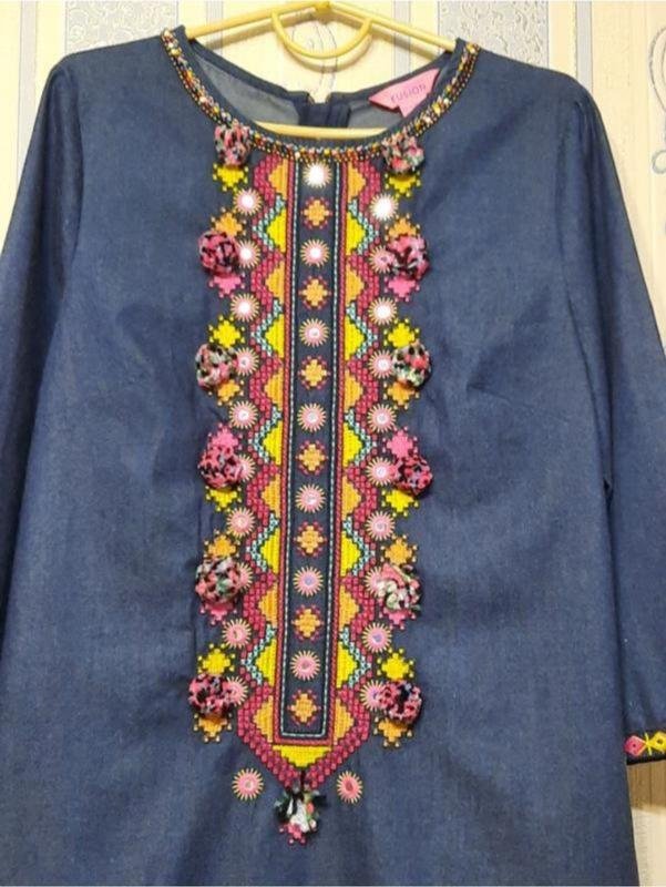 Женское Monsoon Платье Синий Хлопок 36