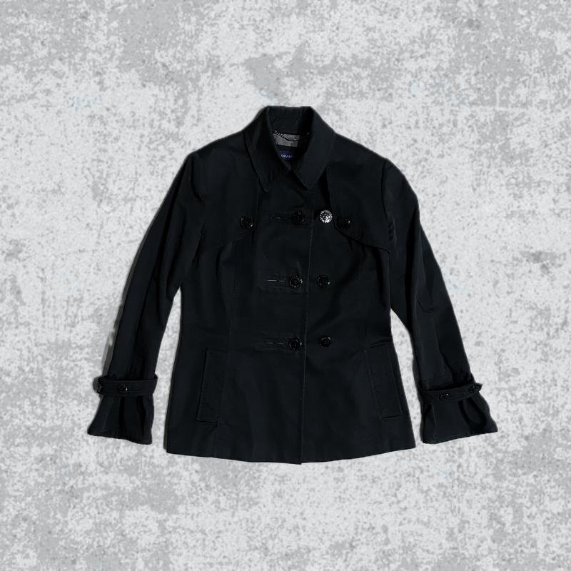 Женский Trussardi Тренч Чёрный Хлопок M