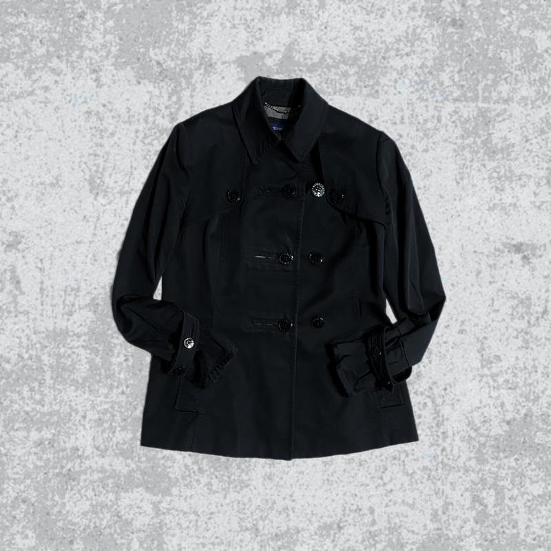 Женский Trussardi Тренч Чёрный Хлопок M