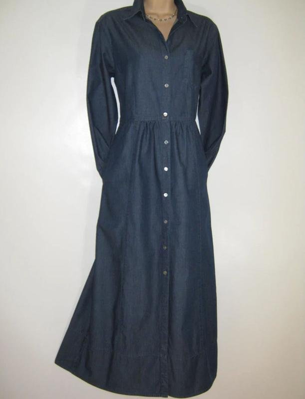 Femme Laura Ashley Robe Bleu Marine Coton M