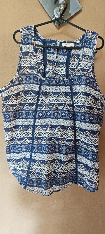 Женская Блуза Синий Хлопок 42