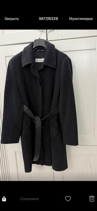 Женский Sportmax Пальто Серый Альпака L