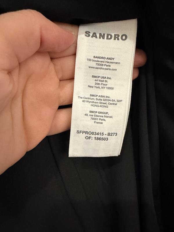 Donna Sandro Abito Nero Denim 36