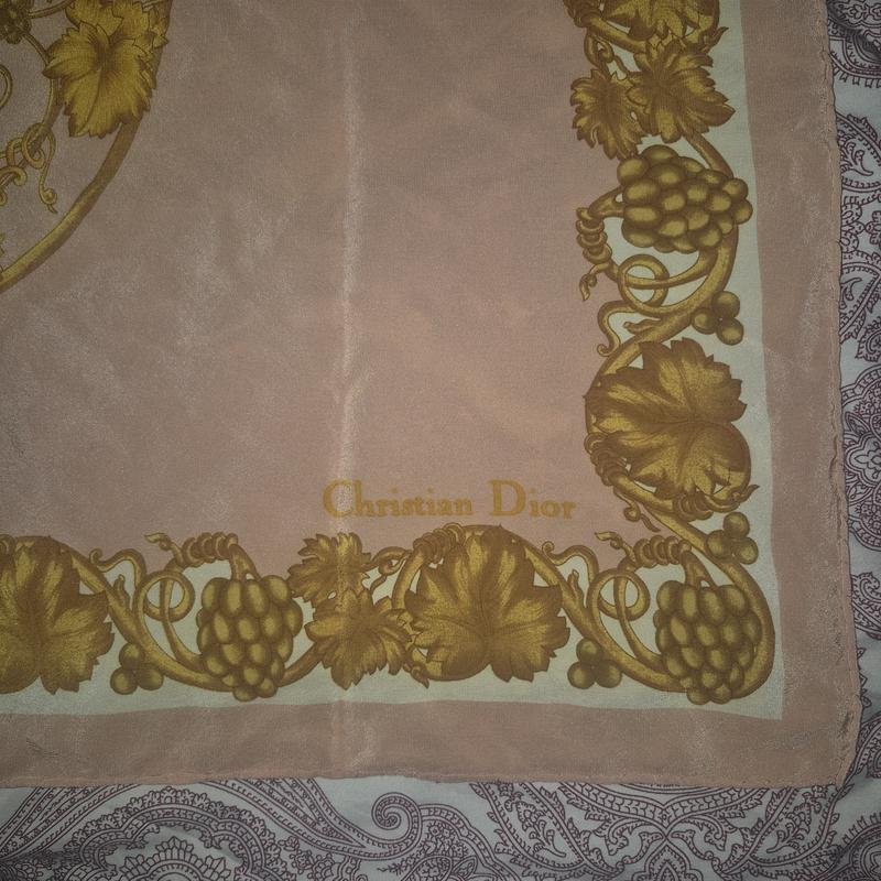 Donna Christian Dior Sciarpa Gialla Seta