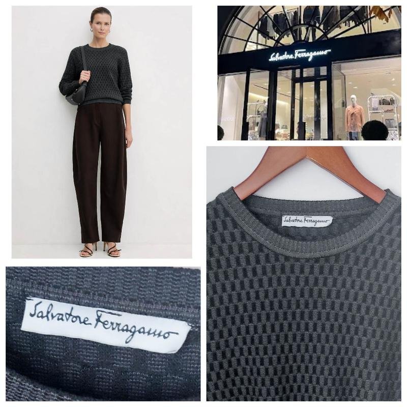 Женский Salvatore Ferragamo Джемпер Чёрный Хлопок