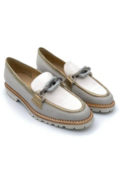 Women Brunate Loafers Beige Leather 38
