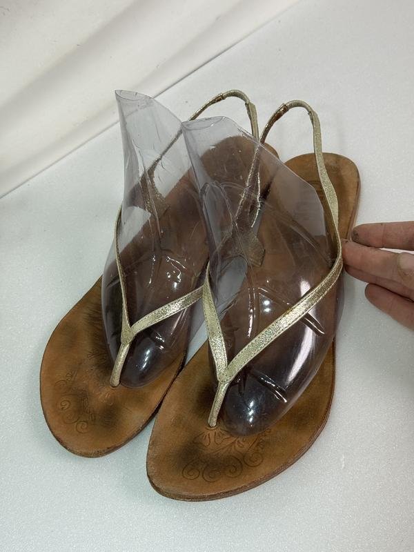 Женские Cube Сандалии Золотистая Кожа 41