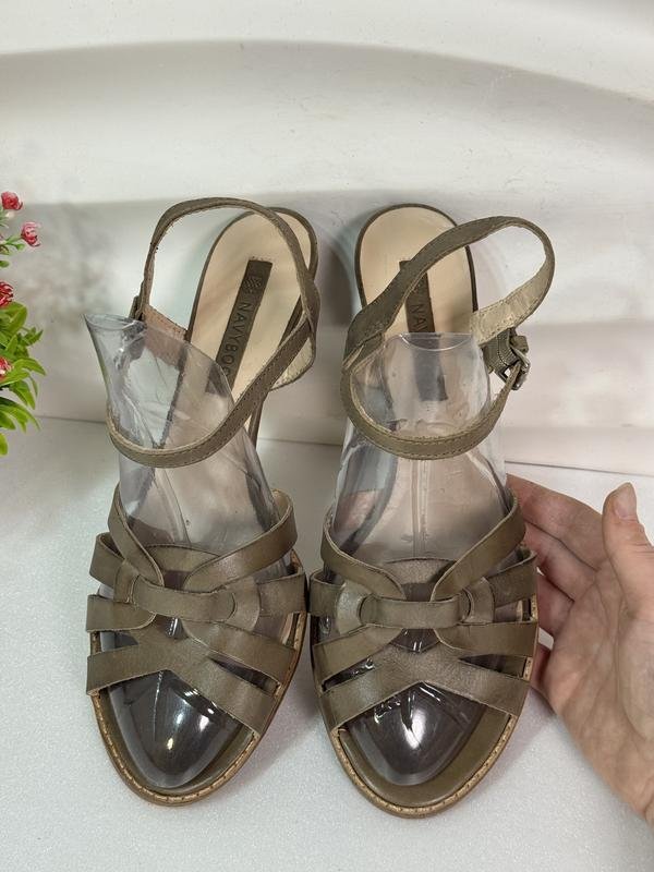 Damen Navyboot Absätze Oliv Leder 40