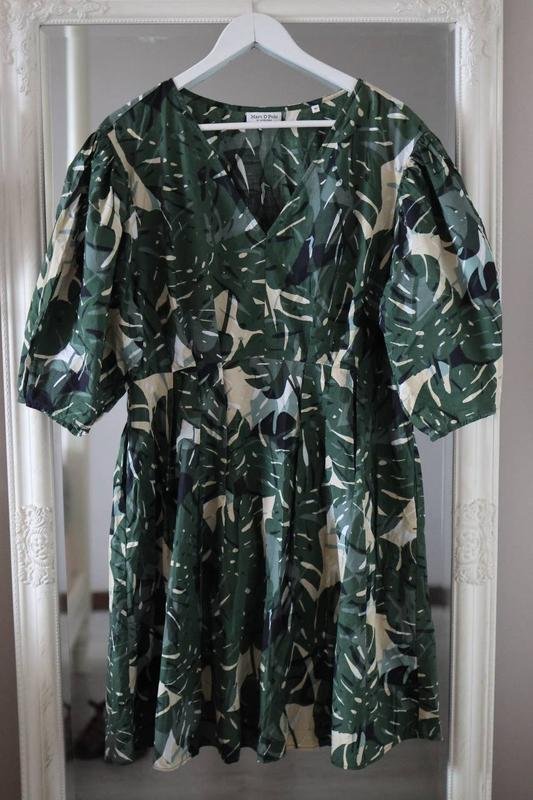 Damen Marc O'Polo Kleid Grün Baumwolle L