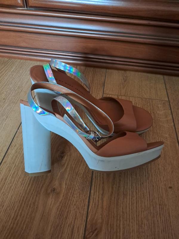 Women Heels Beige Leather 38