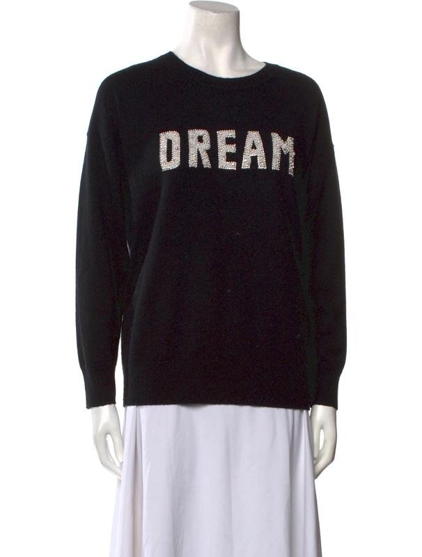 Damen Sandro Paris Pullover Schwarz Wolle S