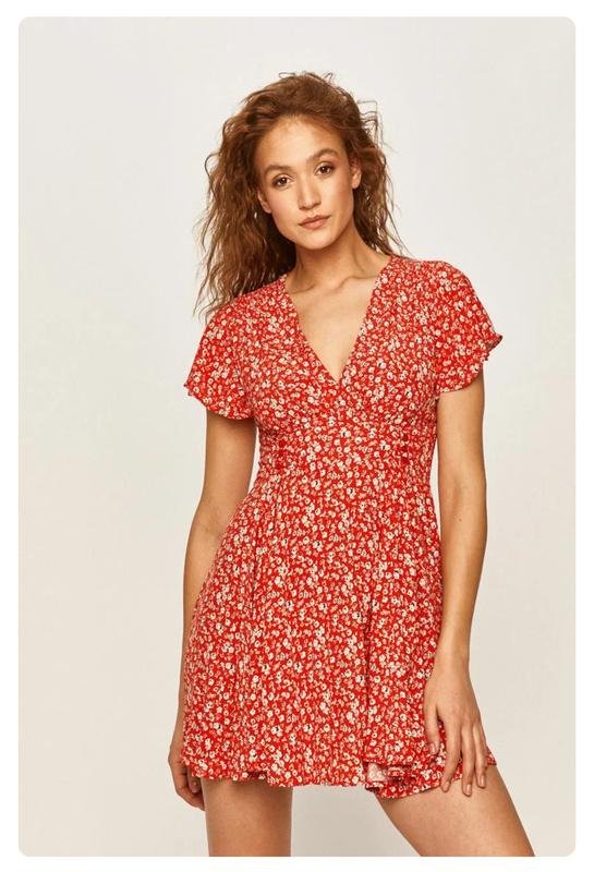 Women Pepe Jeans Dress Red Viscose M