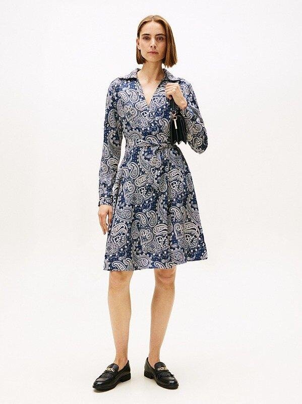 Donna Tommy Hilfiger Abito Marrone Seta M