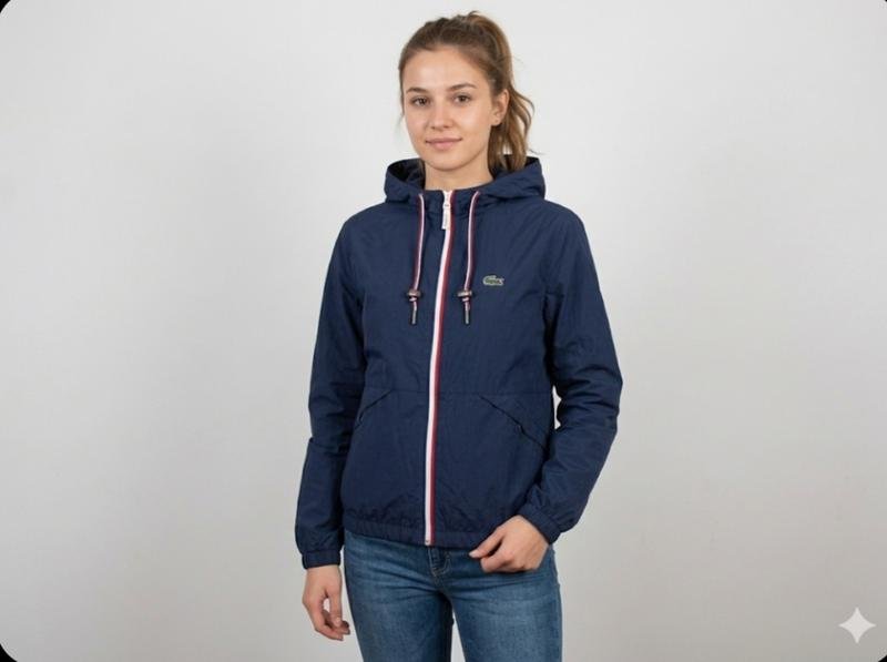 Женская Lacoste Ветровка Тёмно-синяя 100% Полиамид